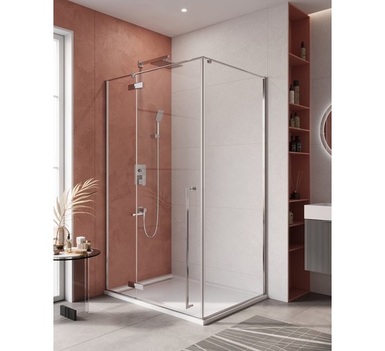 Душевой угол Cezares Liner AH 1 L 1200x900 левый хром прозрачное стекло