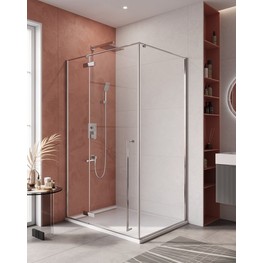 Душевой угол Cezares Liner AH 1 L 1200x900 левый хром прозрачное стекло