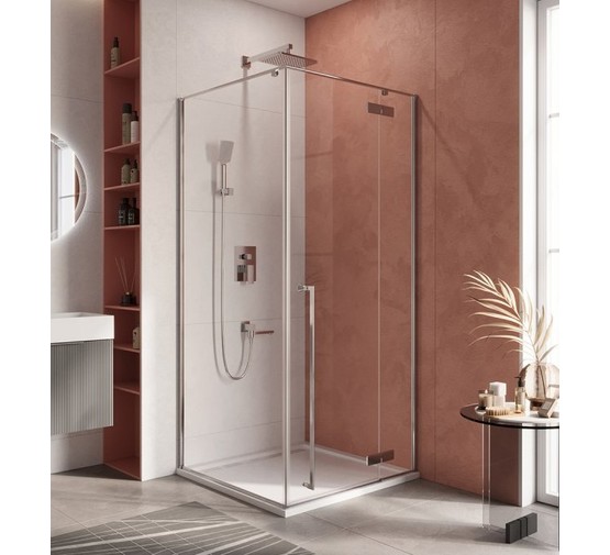 Душевой угол Cezares Liner A 1 R 900x900 правый хром прозрачное стекло