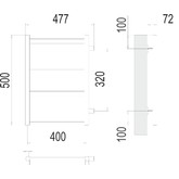 Полотенцесушитель водяной Terminus Аврора 400x500 П4 боковое подключение 320