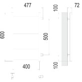 Полотенцесушитель водяной Terminus Аврора 400x600 П6 боковое подключение 500