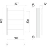 Полотенцесушитель водяной Terminus Аврора 500x600 П6 боковое подключение 500