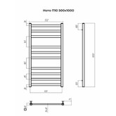 Полотенцесушитель водяной Terminus Ното 500x1000 П10 хром