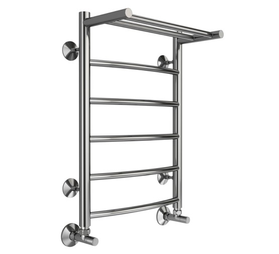 Полотенцесушитель водяной Terminus Классик 400x600 П6 с полкой хром