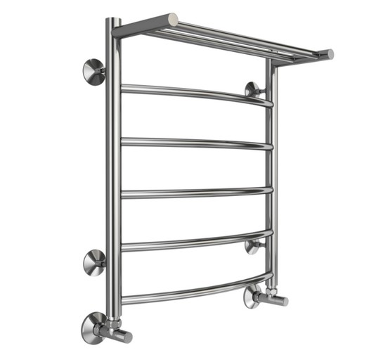 Полотенцесушитель водяной Terminus Классик 500x600 П6 с полкой хром