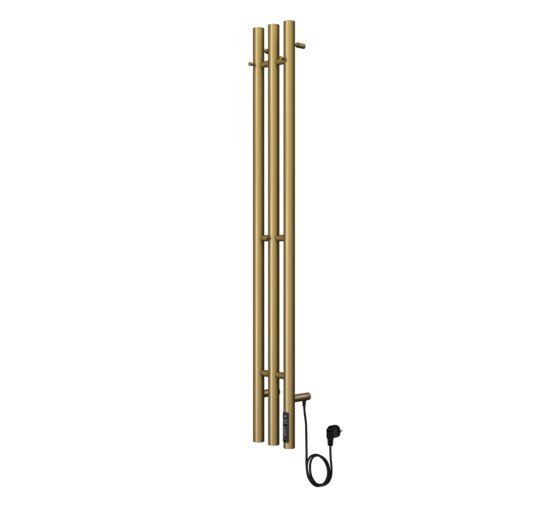 Полотенцесушитель электрический Terminus Стойка Tres круг 1200 П3 золото арт
