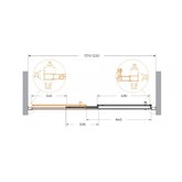 Душевая дверь Cezares Molveno BF 3 120 см хром прозрачное стекло 