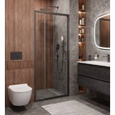 Душевая дверь Cezares Molveno BF 3 120 см оружейная сталь прозрачное стекло 