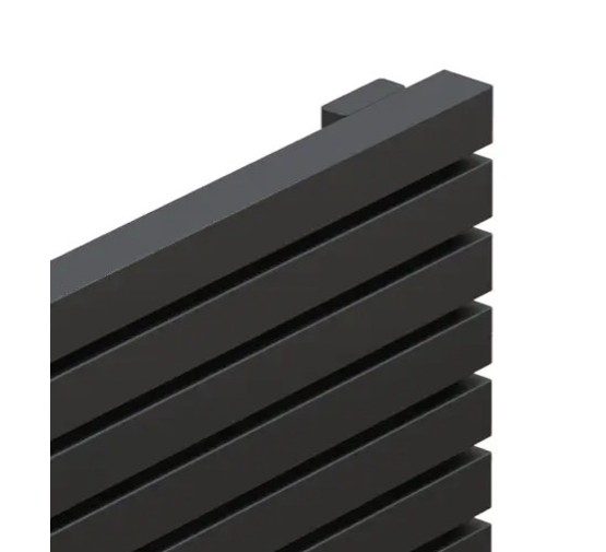 Дизайн радиатор Asthetik 40 горизонтальный 1500 7 секций черный матовый