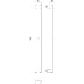Полотенцесушитель электрический Terminus Стойка Duo КС проф 1600 П2 белый