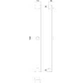 Полотенцесушитель электрический Terminus Стойка Duo КС круг 1600 П2 белый