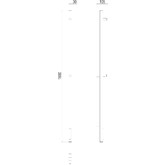 Полотенцесушитель электрический Terminus Стойка Uno проф 1600 П1 белый