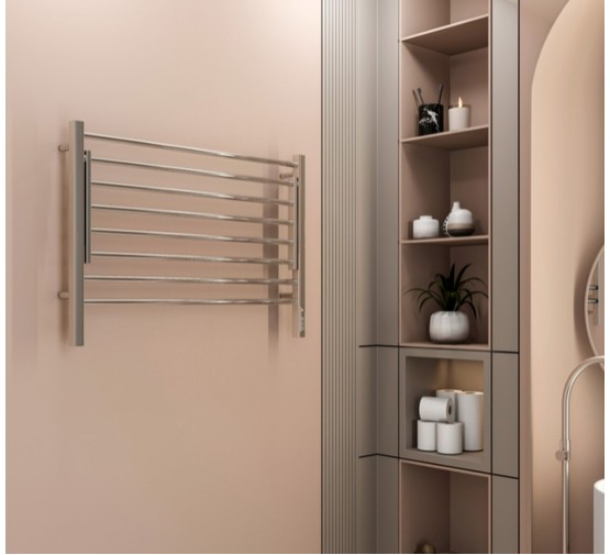 Полотенцесушитель электрический Terminus Горизонт с полкой 800х600 П8 хром