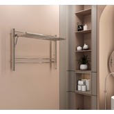 Полотенцесушитель электрический Terminus Горизонт с полкой 800х600 П8 хром