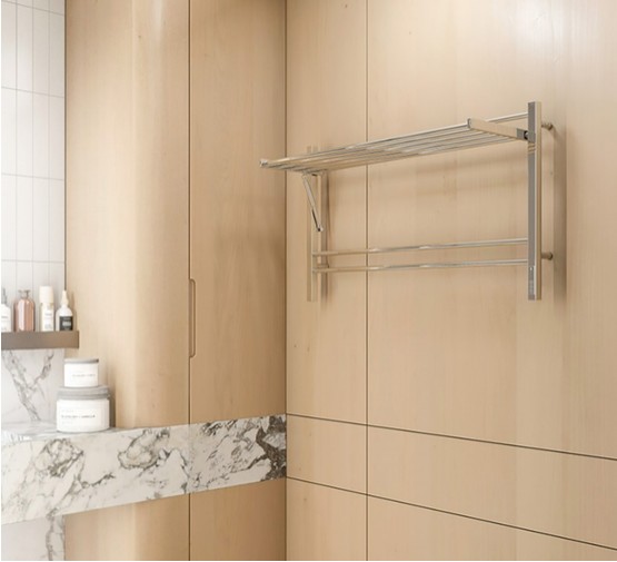 Полотенцесушитель электрический Terminus Горизонт с полкой 1000х600 П8 хром