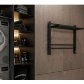 Полотенцесушитель электрический Terminus Горизонт КС с полкой 600х600 П8 черный муар