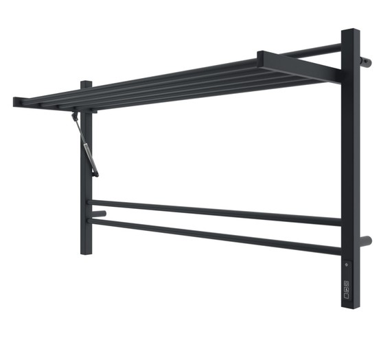 Полотенцесушитель электрический Terminus Горизонт КС с полкой 1000х600 П8 черный муар