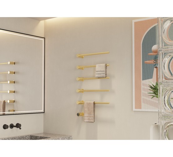 Полотенцесушитель электрический Terminus Аккорд 500х800 П5 золото брашированное