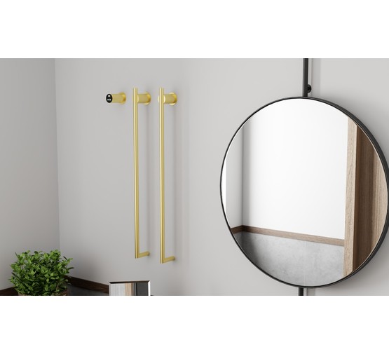 Полотенцесушитель электрический Terminus Рондо 350х760 П2 золото брашированное