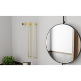 Полотенцесушитель электрический Terminus Рондо 350х760 П2 золото брашированное