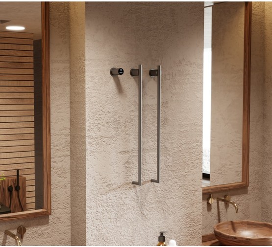 Полотенцесушитель электрический Terminus Рондо 350х760 П2 оружейная сталь