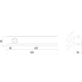 Полотенцесушитель электрический Terminus Полка круг 500х90 П2 хром