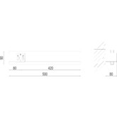 Полотенцесушитель электрический Terminus Полка проф 500х90 П2 хром