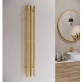 Полотенцесушитель электрический Terminus Стойка Tres круг 1200 П3 брашированное золото