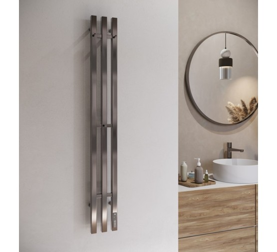 Полотенцесушитель электрический Terminus Стойка Tres проф 1200 П3 оружейная сталь