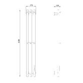 Полотенцесушитель электрический Raglo R350.16.33 круг медь матовая