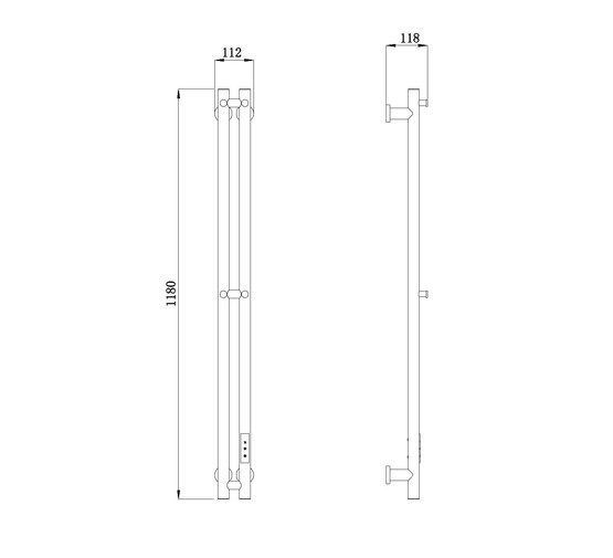 Полотенцесушитель электрический Raglo R350.11.33 круг медь матовая