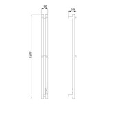 Полотенцесушитель электрический Raglo R350.12.05 квадрат сатин