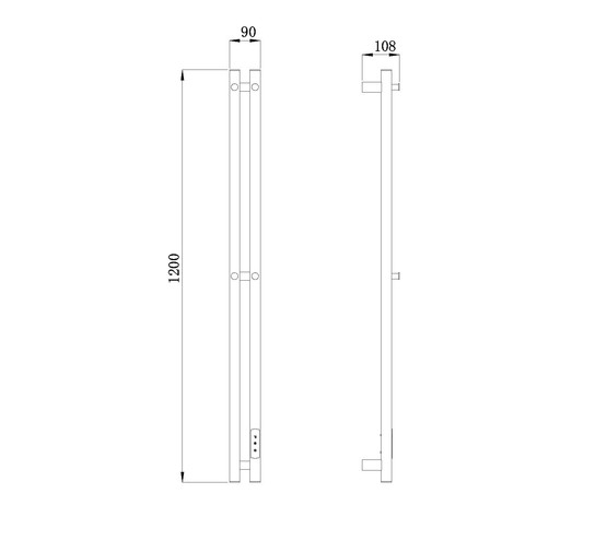 Полотенцесушитель электрический Raglo R350.12.33 квадрат медь матовая