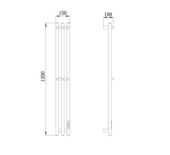 Полотенцесушитель электрический Raglo R350.17.05 квадрат сатин