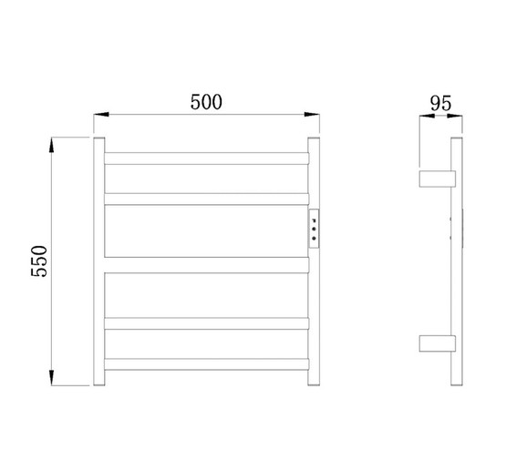 Полотенцесушитель электрический Raglo 500*550 круг медь матовая