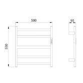 Полотенцесушитель электрический Raglo 500*550 круг медь матовая