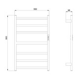 Полотенцесушитель электрический Raglo 500*800 круг сатин