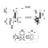  Гигиенический душ Boheme Eterna со смесителем бронза