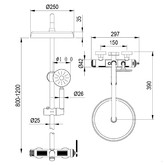 Душевая система Boheme Eterna со смесителем бронза