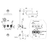 Душевая система Boheme Eterna со смесителем встраиваемый бронза