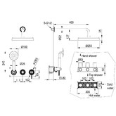 Душевая система Boheme Eterna со смесителем встраиваемый бронза