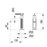 Смеситель для раковины Boheme Eterna бронза