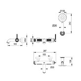 Смеситель для ванны Boheme Eterna бронза 