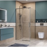 Душевой угол BelBagno SOFT_CLOSE 1 A 1 1000x1000 оружейная сталь, прозр.стекло 