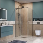 Душевой угол BelBagno SOFT_CLOSE 1 A 1 1000x1000 оружейная сталь, прозр.стекло 