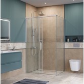 Душевой угол BelBagno SOFT_CLOSE 1  AH 1 1100x1000 хром, прозр.стекло 