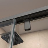 Душевой угол BelBagno SOFT_CLOSE 1 AH 1 1100x1000 оружейная сталь, прозр.стекло 