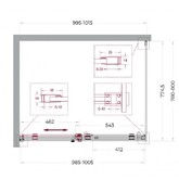 Душевой угол BelBagno SOFT_CLOSE 2 AH 1 1000x800 оружейная сталь, прозр.стекло 