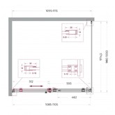 Душевой угол BelBagno SOFT_CLOSE 2 AH 1 1100x1000 хром, прозр.стекло 