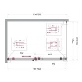 Душевой угол BelBagno SOFT_CLOSE 2 AH 1 1200x800 оружейная сталь, прозр.стекло 